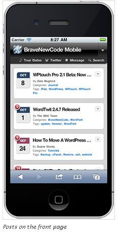 WPtouch mobile plugins